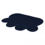 Tapis pour bac &agrave; liti&egrave;re patte bleu 60 x 45 cm pour chat