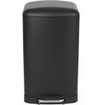 Kitchen Move Poubelle de cuisine &agrave; p&eacute;dale - Acier Noir mat - 40L GREENWICH