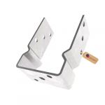 GeZu Impex Support de poteau U Acier Inoxydable 71 x 150 mm platine bois pied poteaux clôture