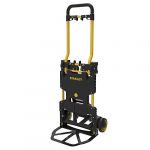 Stanley 2-en-1 Chariot de Transport et Diable Pliant - XWTD-FT585 - Capacité de charge jusqu'à 137 KG - Chariot pliable - Chariot à Roulettes ir/Jaune