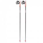 Leki Bâtons de randonnée Flash Carbon - Dark Anthracite / Neon Red / White - Taille 125 cm