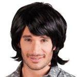 Perruque noire Taille Unique