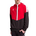 Erima Squad Sweat- Shirt à Capuche Homme Rouge/Noir/Blanc FR: 3XL (Taille Fabricant: XXXL)