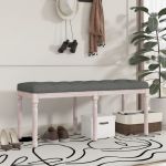 VidaXL Banc Gris foncé 110x40x49 cm Tissu