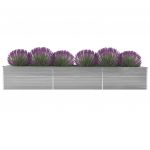 VidaXL Lit sur&eacute;lev&eacute; de jardin Acier galvanis&eacute; 480x80x45 cm Gris