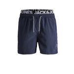 Jack & Jones JJIARUBA JJSWIMSHORTS AKM DB WB Solid Maillot de Bain, Blazer Bleu Marine, XL Homme