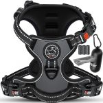 Lovpet Harnais sans traction ni &eacute;tranglement pour chiens et chiots Harnais respirant & souple r&eacute;fl&eacute;chissant Harnais No Pull avec rouleaux de sacs