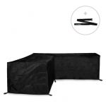 Housse pour canapé d'angle de jardin - 215x215x85cm - h: 70cm - Imperméable et résistante aux uv, à la gèle et les ternissements