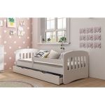 Lit Enfant à barrière 180x80cm avec tiroir et matelas inclus