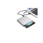 Shot Lecteur/Graveur CD DVD RW USB pour PC DELL Branc ment Portable Externe (ARGENT)