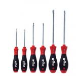 Wiha Softfinish Phillips/Pozidriv Jeu De Tournevis - 6Pcs Lames Rondes - 311 K6 - PEREL