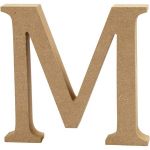 Creotime Lettre majuscule en bois - M - 13 cm