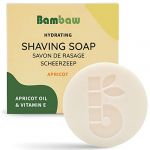 Bambaw | Savon &agrave; Raser pour Femmes | Savon de Rasage Solide &agrave; l'Huile d'Abricot & Vitamine E | Savon Rasage Tous Types de Peau | Savon Artisanal & Vegan | Parfum Abricot | 70 g