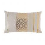 Coussin D&eacute;houssable "Gaya" 30x50cm Beige & Or Prix