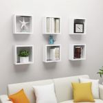 VidaXL ?tag?res cube murales 6 pcs Blanc 30x15x30 cm
