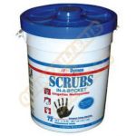 Scrubs 042272 - Seau de 72 lingettes nettoyantes mains