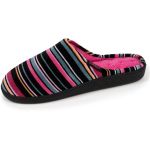 Isotoner Chaussons mules Femme Rayures Roses