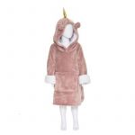 Plaid Sweat Capuc Enfant "Licorne" 60x95cm Rose Prix