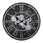 Atmosphera Horloge Murale Vintage "Izia" 50cm Noir & Blanc