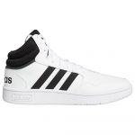Adidas Hoops 3.0 Mid, Baskets Homme, Core Black Core Black FTWR White, 43 1/3 EU