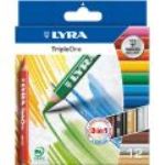 Lyra 3641121 - 12 Crayons de couleur Triple One assorties