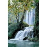 Grupo erik Erik - Poster Chute d'eau et Monastère de Pierre - Papier Glacé - 91x61cm