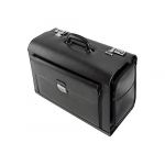 Alassio Valise pour pilotes "VERONA", cuir, noir
