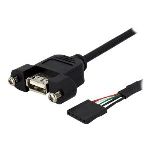 StarTech.com USBPNLAFHD3 - Câble USB montage sur panneau A femelle vers header carte mère A interne femelle 91 cm
