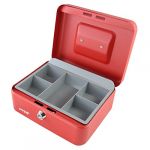 Hmf 10120-03 Caisse à Monnaie 20 x 16 x 9,5 cm, rouge
