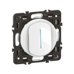 Legrand Interrupteur/Va-et-vient C&eacute;liane lumineux 10A - Design moderne - A &eacute;quiper d'une plaque - blanc