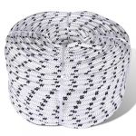 VidaXL Corde de bateau tressée en bobine Polyester 8 mm x 50 m