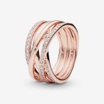 Pandora Bague Scintillante&Lignes Polies - Taille Taille 60
