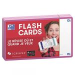 Oxford 80 flashcards - 7,5 x 12,5 cm - Flash 2.0 - Uni blanc - cadre fuchsia