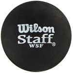 Wilson Balle de squash Intérieur, Débutants, 2 Balles, Staff Squash, Point rouge, Noir, WRT617700 lot de 2