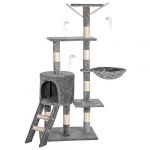 TecTake Arbre à chat Louis 144 cm, tronc + 4 souris