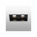 Faro Encastrable Hyde Noir 2x8W GU10 Douille incluse