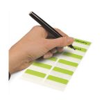 3L DURABLE Sachet de 24 index adhésifs permanents double face, polyester résistant, 12 x 40 mm, assortis