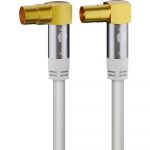 Goobay C&acirc;ble de raccordement 70450 [1x antenne femelle 75 - 1x antenne m&acirc;le 75 ] 10.00 m blanc