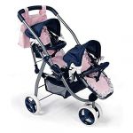 La nina Poussette Double pour Poup&eacute;e R&eacute;f 60421 Bleu Rose, jouet, jeux poussette