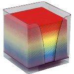 Quo Vadis 236007Q - Bloc cube Plexi avec recharge Arc-en-ciel (580 feuillets)