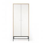 Armoire 2 Portes Design "Mian" 190cm Blanc Prix