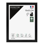 Ceanothe Cadre Photo Noir 15x20 cm et 20x15 cm pour exposition - Convient au A5, A6 et Carte Postale – Cadre pour Photo 15x20 cm, Affiche ou Poster à exposer - Cadre Photo Essentiel Noir - Fabriqué en France