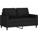 VidaXL Canapé À 2 Places Noir 120 Cm Velours