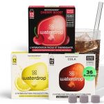 Waterdrop Power-Trio – 36 Würfel mit Vitaminen – Sorten: Zitrone, Cola, Cherry – vegan & zuckerfrei