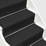 Tapis d'escalier - KARAT - Sylt - Noir - 66 x 100 cm - Antidérapant en sisal naturel