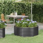 VidaXL Jardini&egrave;re Acier enduit de poudre 100x100x36 cm Anthracite