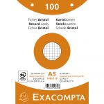 Exacompta Set de 10 paquets 100 fiches film perfor&eacute; 148x210mm assortis,