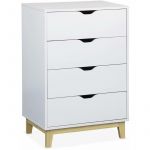 Alice's Garden Commode blanche scandinave, 4 tiroirs - Floki
