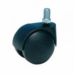 Guitel Roulette twiny à tige filetée - noir - 40 mm - Roulette