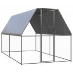 VidaXL Poulailler d'ext&eacute;rieur 2x4x2 m Acier galvanis&eacute; - N/A